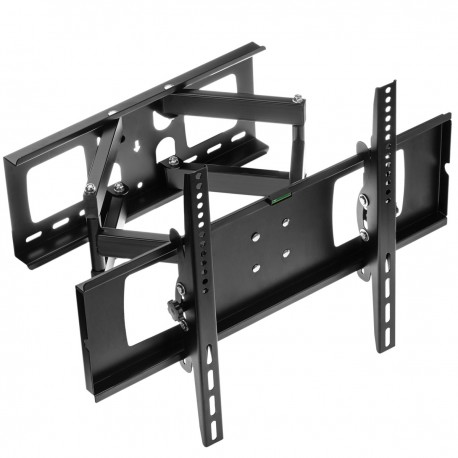 Soporte de pared giratorio e inclinable con nivel para pantalla de 30”- 65” VESA 400x600 60 kg negro