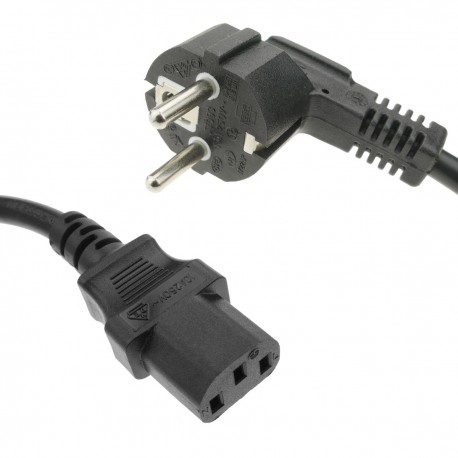 Cable eléctrico 3x1.5mm² IEC60320 C13-hembra a Schuko-macho 1m