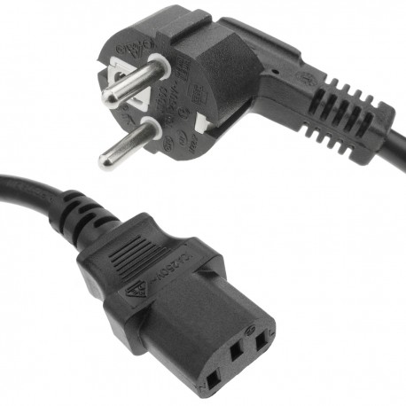 Cable eléctrico 3x1.5mm² IEC60320 C13-hembra a Schuko-macho 20m
