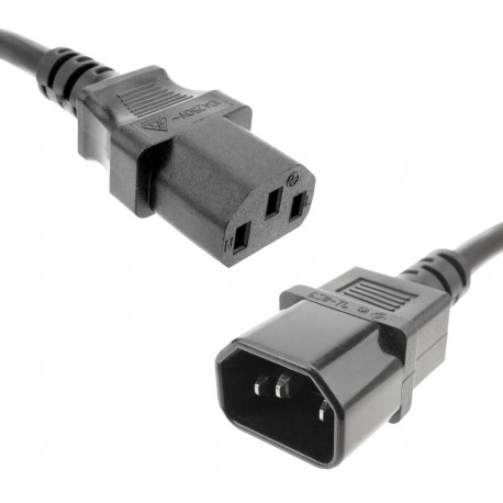 Cable eléctrico 3x1.5mm² IEC60320 C13-hembra a C14-macho 1,8m
