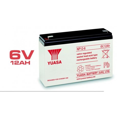 Bateria Yuasa NP12.6 plomo ácido 6V 12Ah