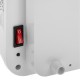 Calefactor split ceramico de aire de pared de 1000 / 2000 w de color gris y mando a distancia