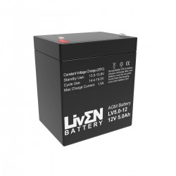 Batería AGM de 12V y 5Ah LiVEN