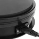Base giratoria eléctrica de 15 cm. Plataforma rotatoria de color negro