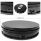 Base giratoria eléctrica de 25 cm. Plataforma rotatoria de color negro