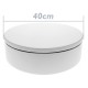 Base giratoria eléctrica de 40 cm. Plataforma rotatoria de color blanco