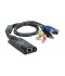 Cable adaptador USB para KVM con audio/vídeo