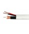 Bobina de cable coaxial RG59 + 2 x 0.81, blanco, 100 m