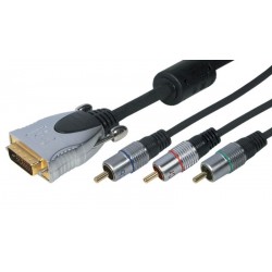 Cable de monitor DVI-I M Gold a video por componentes YPbPr/YCbCr