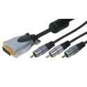 Cable de monitor DVI-I M Gold a video por componentes YPbPr/YCbCr