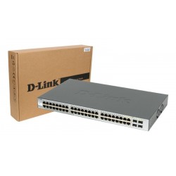 Switch 48 puertos D-Link Web Smart 10/100/1000 Mbps mini GBIC con gestión