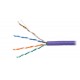 Bobina de cable UTP Cat. 5E sólido LSZH 24AWG violeta 305m